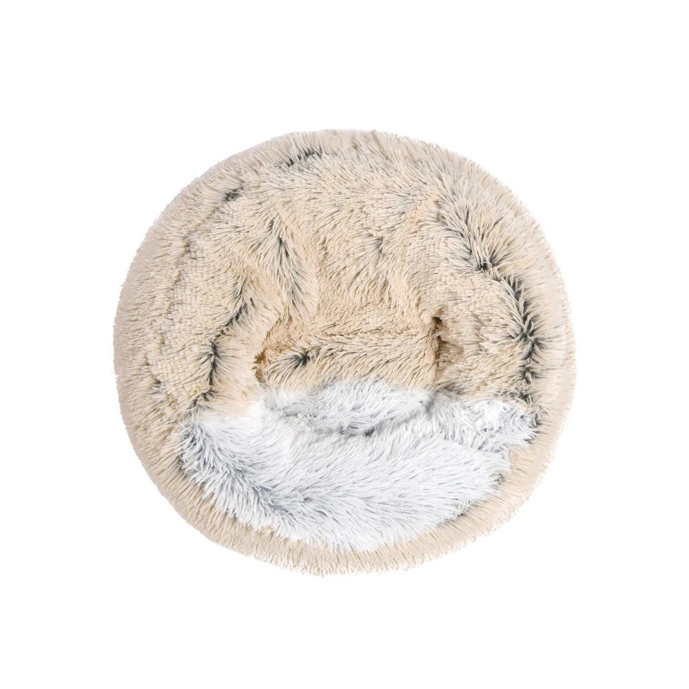 Charlie's - Snookie Hooded Pet Bed - Faux Fur - Cream